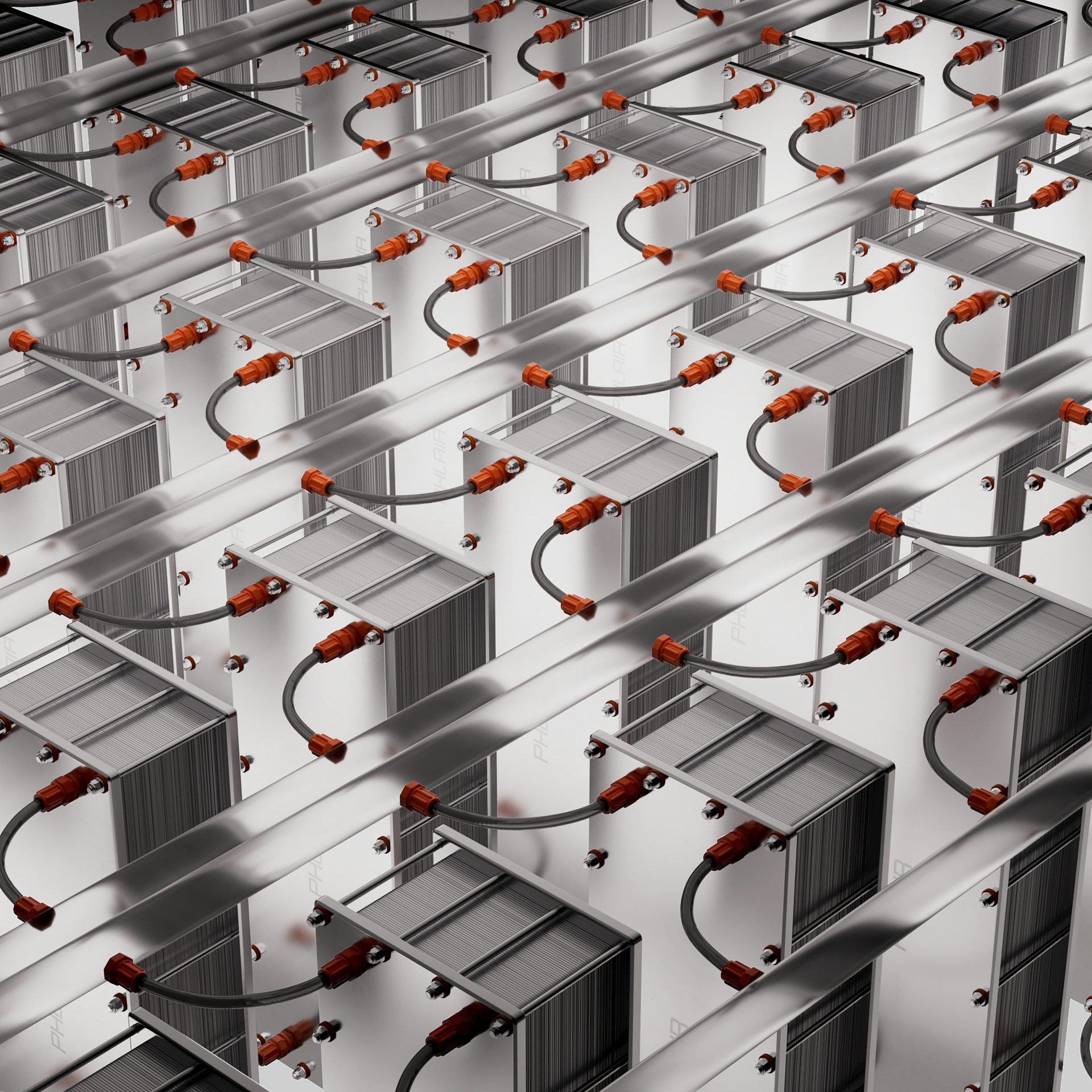 Eine große Gruppe verschiedener Batterietypen